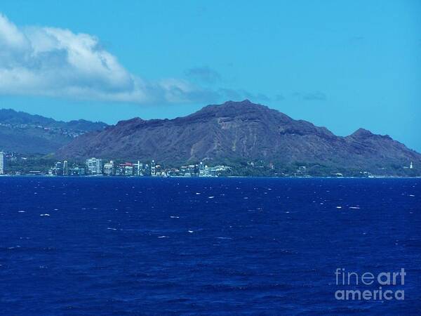 Oahu Art Print featuring the photograph Diamond Head Oahu by Brigitte Emme