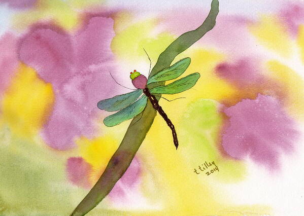Insects Art Print featuring the photograph Dragonfly Dream by Teresa Tilley