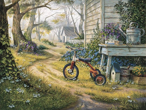 Michael Humphries Art Print featuring the painting Easy Rider by Michael Humphries