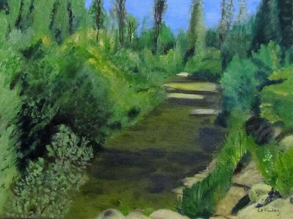 Acrylic Art Print featuring the painting Edna Creek in color by Linda Feinberg
