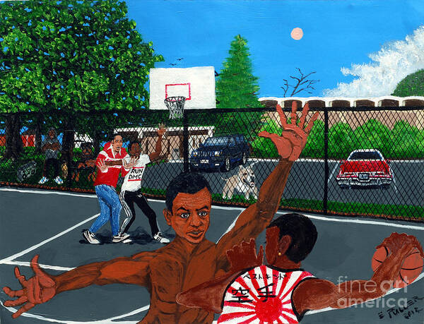 Park Art Print featuring the painting Eureka Park Throwback by Edward Fuller
