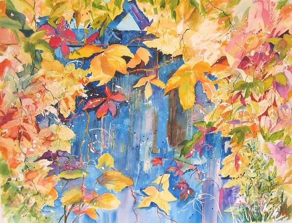 Abstract Paintings Art Print featuring the painting Fall Palette by John Nussbaum