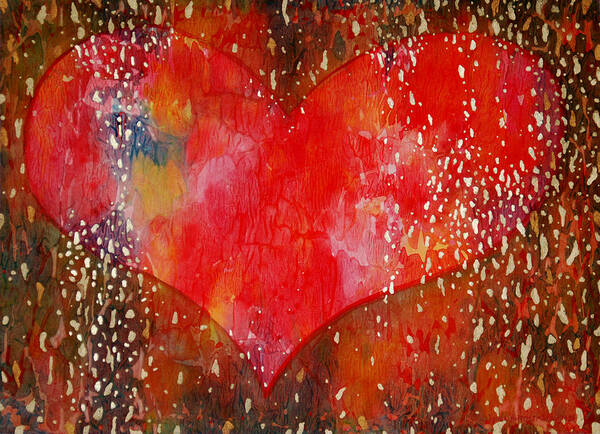 Festive Art Print featuring the painting Festive Heart by Lynda Hoffman-Snodgrass