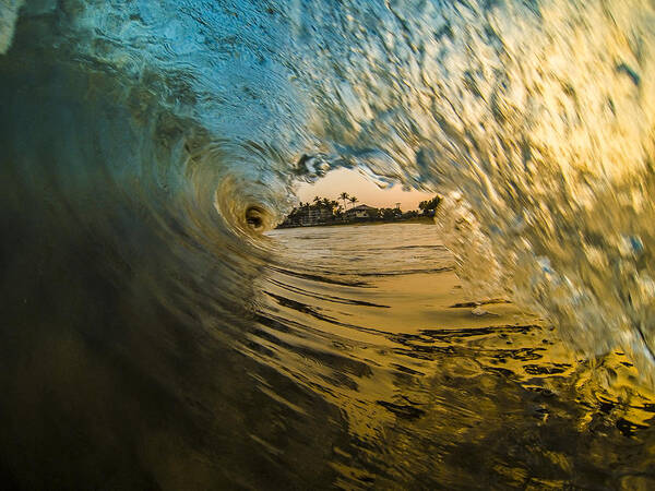 Wave Art Print featuring the photograph Fire and Ice by Brad Scott