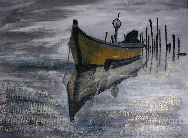 Painting Art Print featuring the painting Fishboat by Susanne Baumann