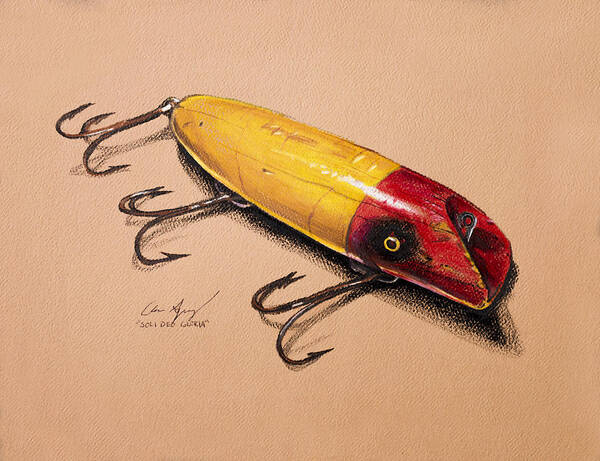 Lures Art Print featuring the painting Fishing Lure by Aaron Spong
