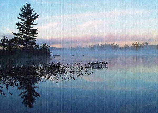 Foggy Morning's Chill -- On Parker Pond Art Print featuring the photograph Foggy Morning's Chill -- On Parker Pond by Joy Nichols