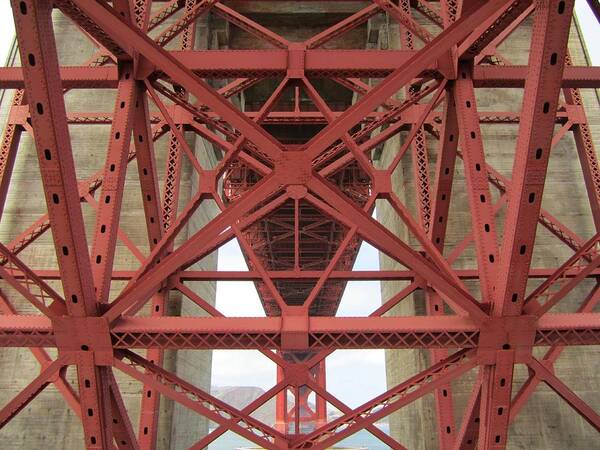 Golden Gate Bridge Art Print featuring the photograph Foundations by Dave Hall