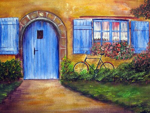 French Art Print featuring the painting French Cottage by Loretta Luglio