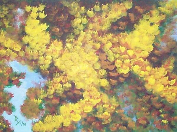 Yellow Art Print featuring the painting Fun by Ray Nutaitis