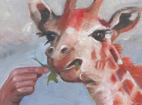 Asl Alphabet Art Print featuring the painting G is for Giraffe by Jessmyne Stephenson