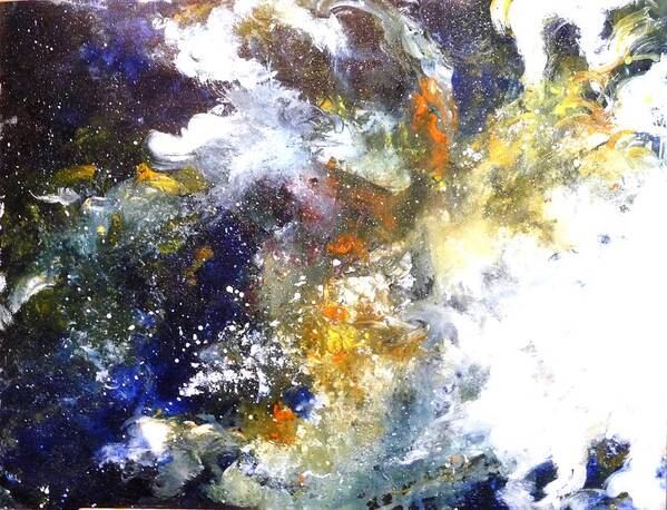 Sky Art Print featuring the painting Galaxy 1 by Betty M M Wong