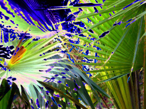 Palm Art Print featuring the digital art Garden Palms by Eric Forster