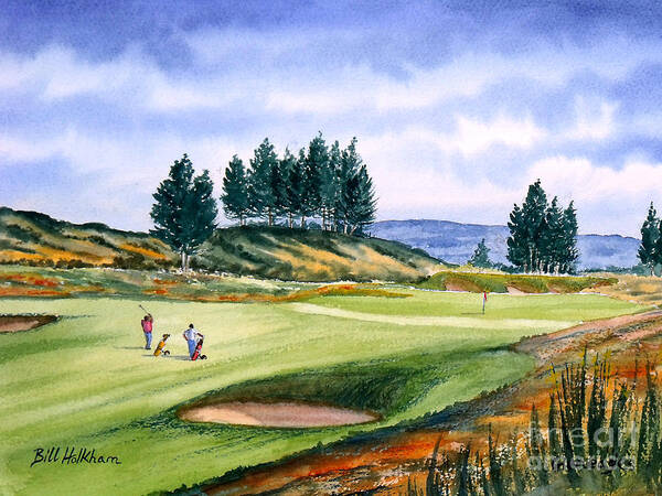 Golf Art Print featuring the painting Gleneagles - The Kings Golf Course by Bill Holkham