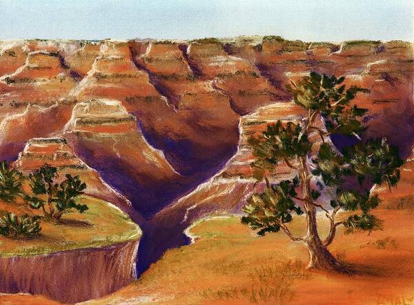 Grand Art Print featuring the painting Grand Canyon by Anastasiya Malakhova