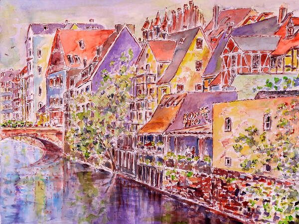 Watercolour Art Print featuring the painting Greetings from Nuremberg by Almo M