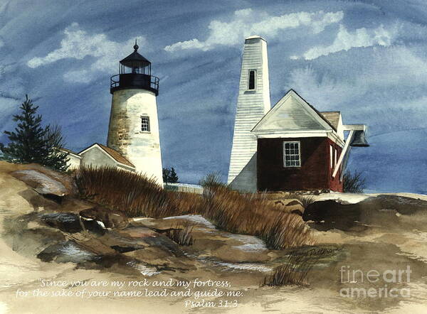 Pemaquid Lighthouse Art Print featuring the painting Guiding Light by Nancy Patterson