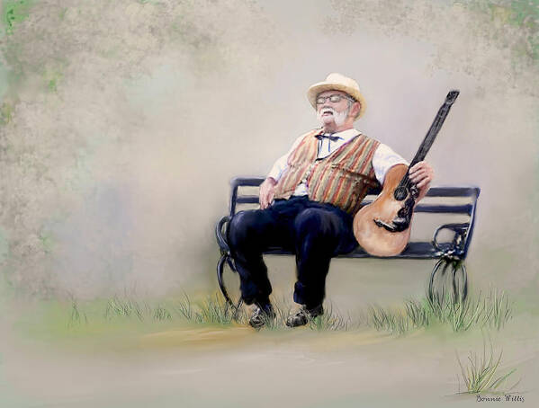 Man Art Print featuring the photograph Guitar Man by Bonnie Willis