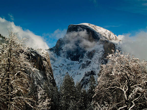 Yosemite Art Print featuring the photograph Half Dome Winter by Bill Gallagher