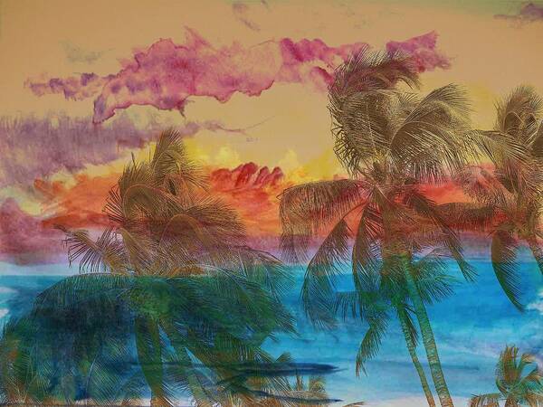 Hawaii Art Print featuring the photograph Hawaiian Sunset by Athala Bruckner