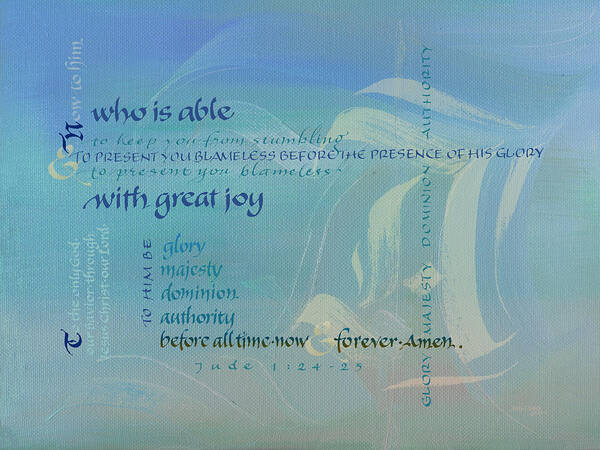 God Art Print featuring the painting He is Able by Judy Dodds