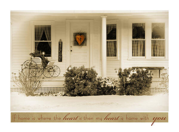 Love Art Print featuring the photograph Heart At Home by Robin-Lee Vieira
