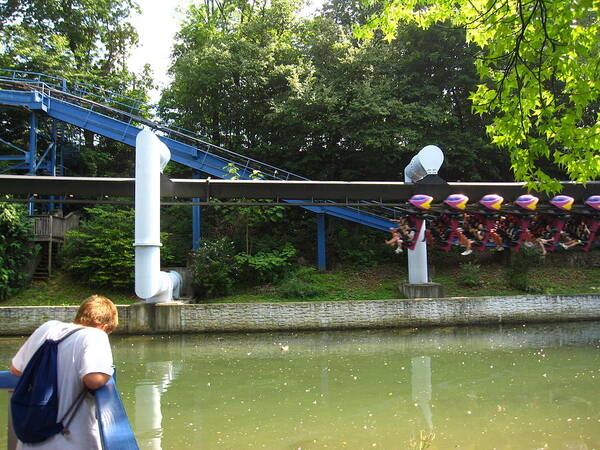 Hershey Art Print featuring the photograph Hershey Park - Great Bear Roller Coaster - 12128 by DC Photographer