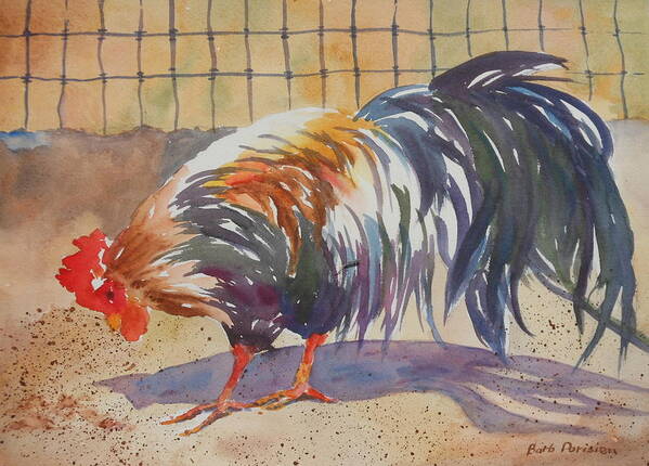 Rooster Art Print featuring the painting High Noon by Barbara Parisien
