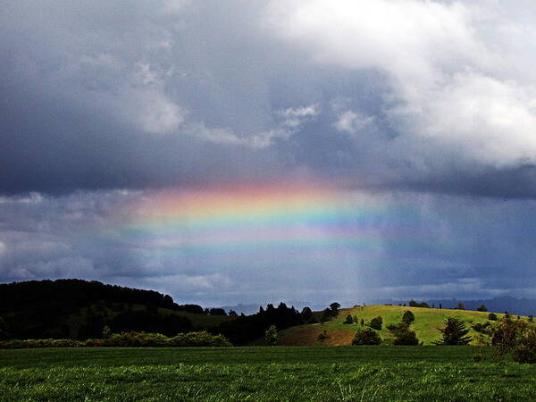 Rainbow Art Print featuring the photograph Horizontal Rainbow by Nick Kloepping