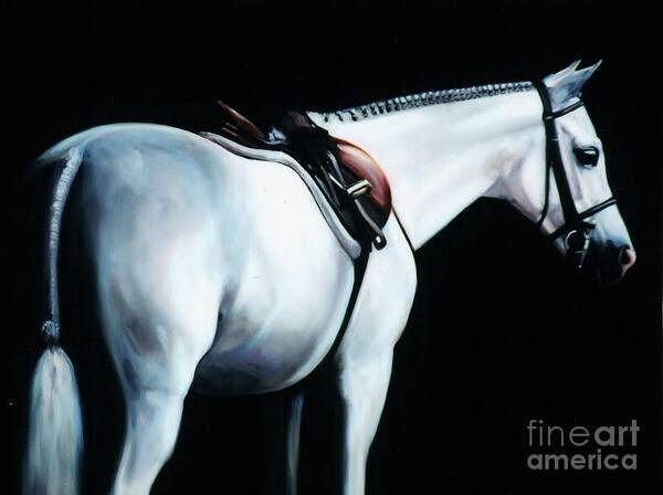 Janet Crawford Art Print featuring the painting Hunter Pony by Janet Crawford