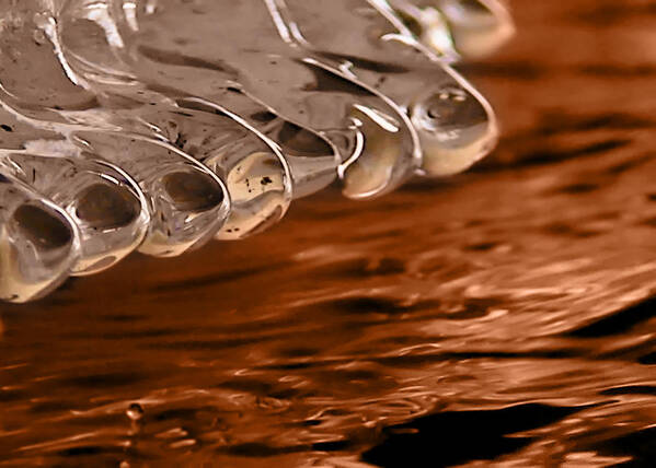 Ice Shapes Art Print featuring the photograph Ice Toes on Fire by Thomas Young