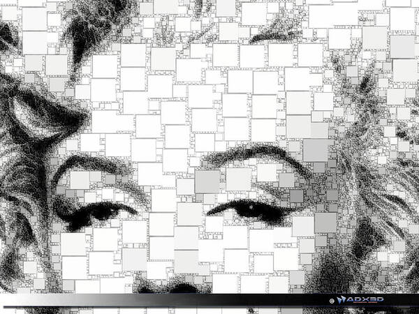 Marilyn Monroe Art Print featuring the digital art iMarilyn 009 by Andrew Selby