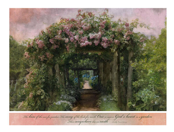 Garden Art Print featuring the photograph In A Garden by Robin-Lee Vieira