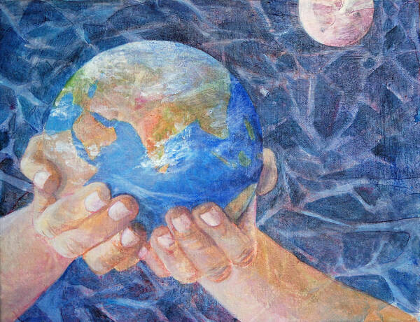 Earth Art Print featuring the painting Inherit the Earth by Arlissa Vaughn