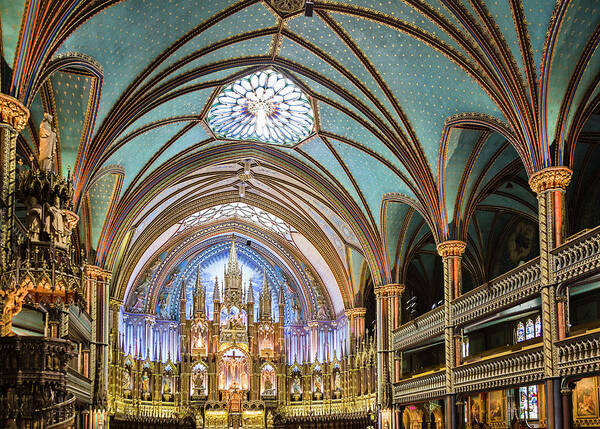 Tranquility Art Print featuring the photograph Interior Notre-dame Basilica by David Madison