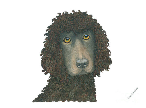 Irish Water Spaniel Art Print featuring the painting Irish Water Spaniel by Yvonne Johnstone