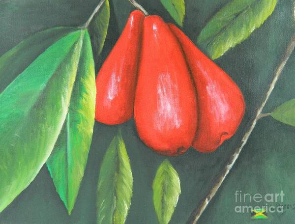 Caribbean Art Art Print featuring the painting Jamaican Apples by Kenneth Harris