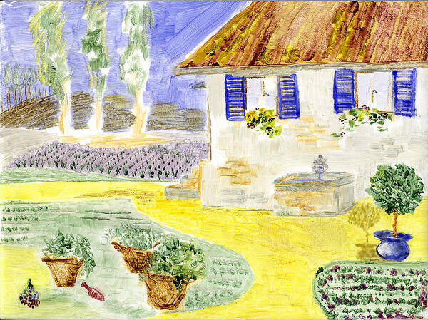 Cottage Art Print featuring the painting Jardin a Joinville by Tisha Wood