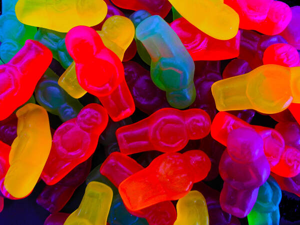 Jelly Baby Art Print featuring the photograph Jelly Baby Abstract 3 by Mark Blauhoefer