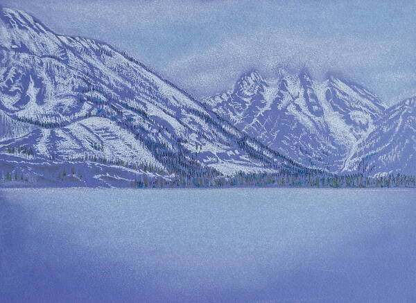 Landscape Art Print featuring the pastel Jenny Lake - Grand Tetons by Michele Myers