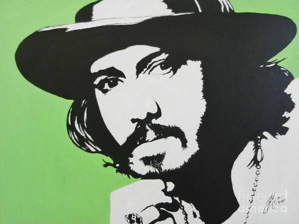 Johnny Deep Art Print featuring the painting Johnny Depp by Juan Molina