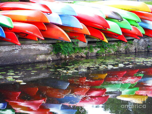 Kayak Above And Below Art Print featuring the photograph Kayak Above And Below by Paddy Shaffer