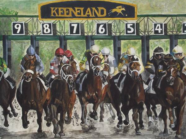 Acrylic Art Print featuring the painting Keeneland by Kim Selig