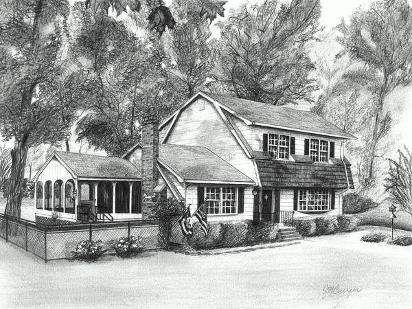House Art Print featuring the painting Knollwood by Joseph Burger