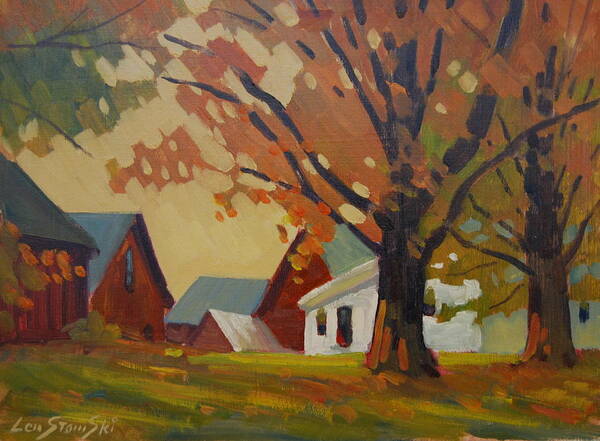 Berkshire Hills Paintings Art Print featuring the painting Kordana Place by Len Stomski