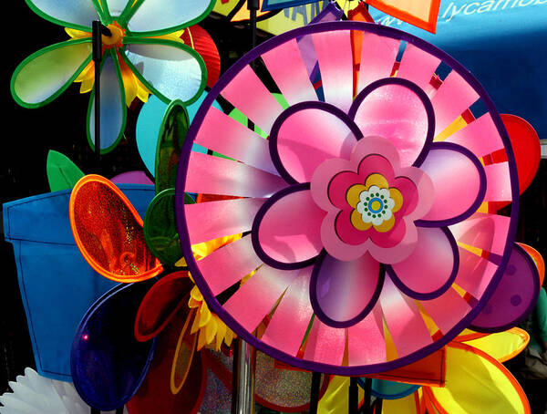 Chinatown Art Print featuring the photograph Pink Pink Pinwheel by Ross Lewis