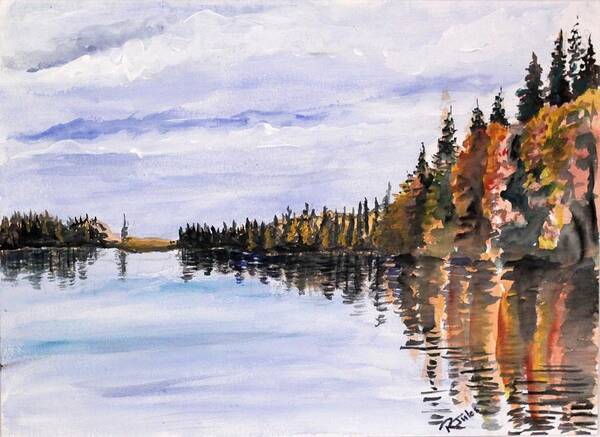 Lake Art Print featuring the painting Lakeview by Richard Jules