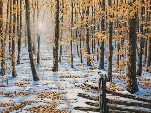 Jake Vandenbrink Art Print featuring the painting Late Fall Early Winter by Jake Vandenbrink