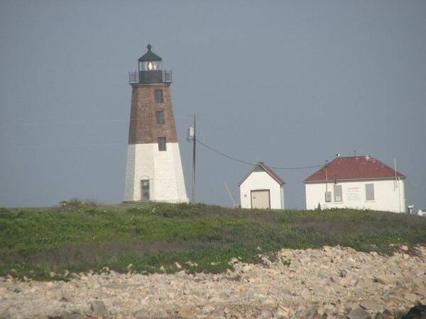 Landscape Art Print featuring the photograph Light house at point Judith by Michelle Lawrence