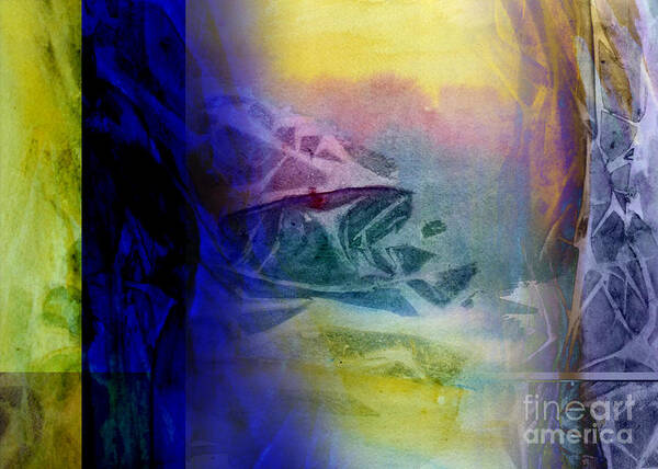 Abstract Art Print featuring the painting Linear Digital by Allison Ashton